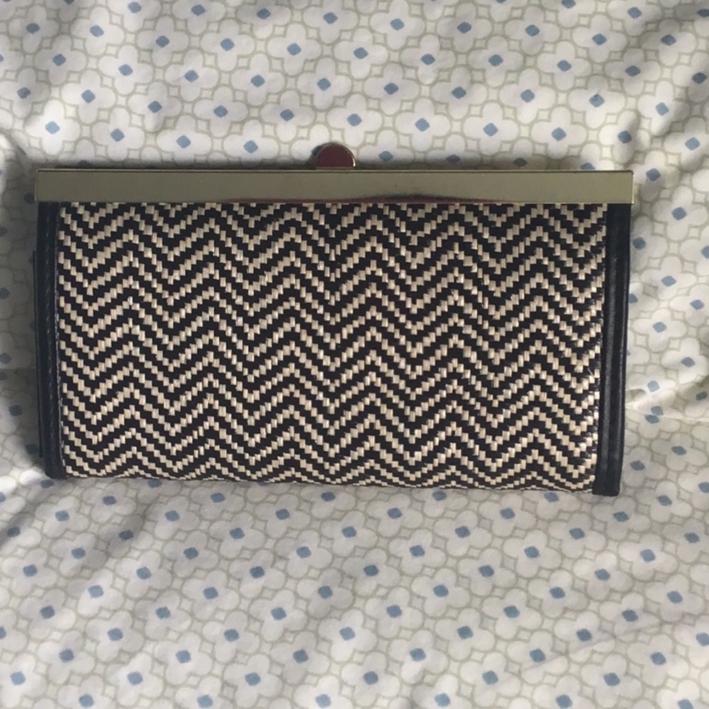 Weave Patterned Wallet With Clasp. Nwot. - image 1